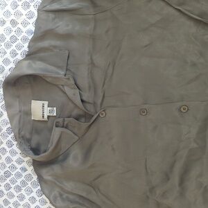 Industry Gray Silk Button-Up Shirt